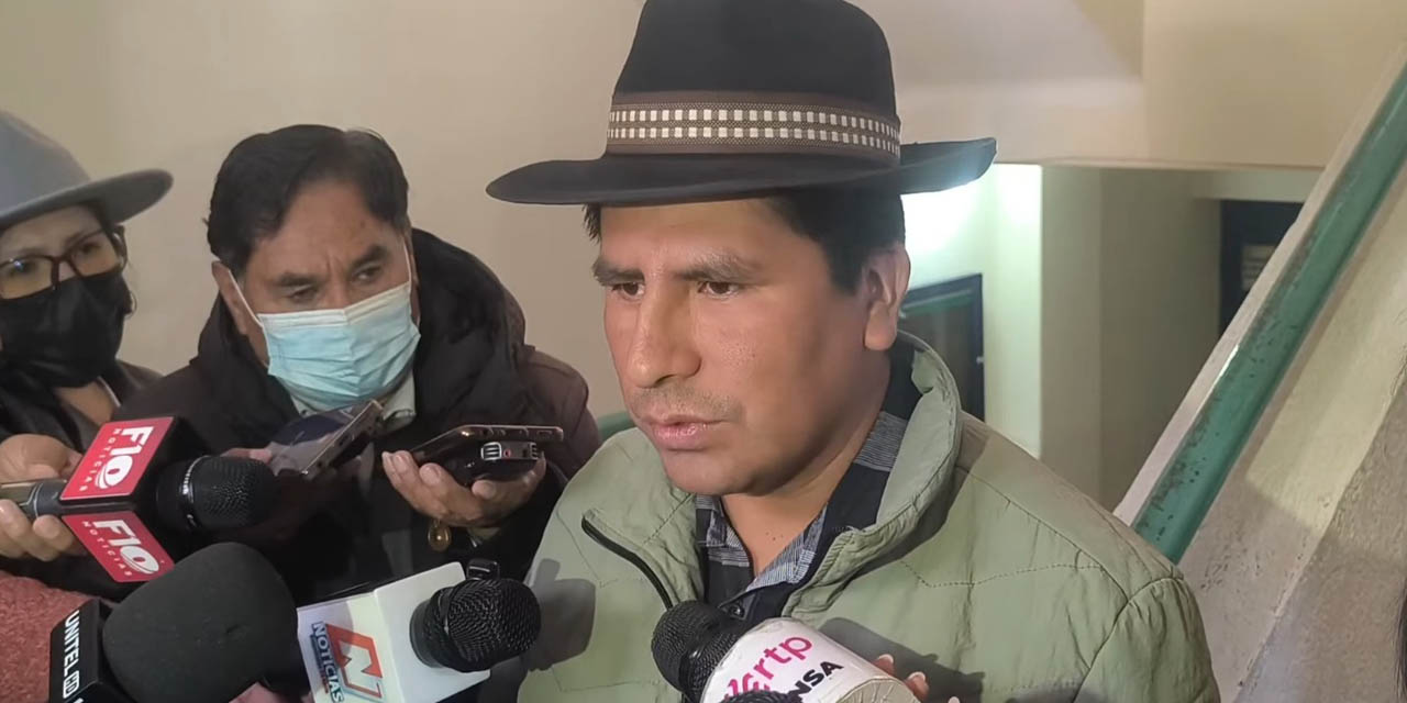 El viceministro de Desarrollo Agropecuario, Álvaro Mollinedo, en contacto con la prensa local. Imagen: Captura.