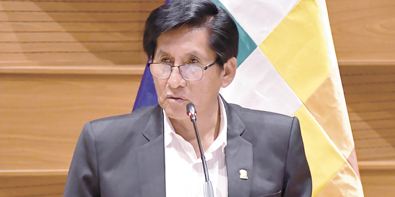 El senador del MAS Félix Ajpi.