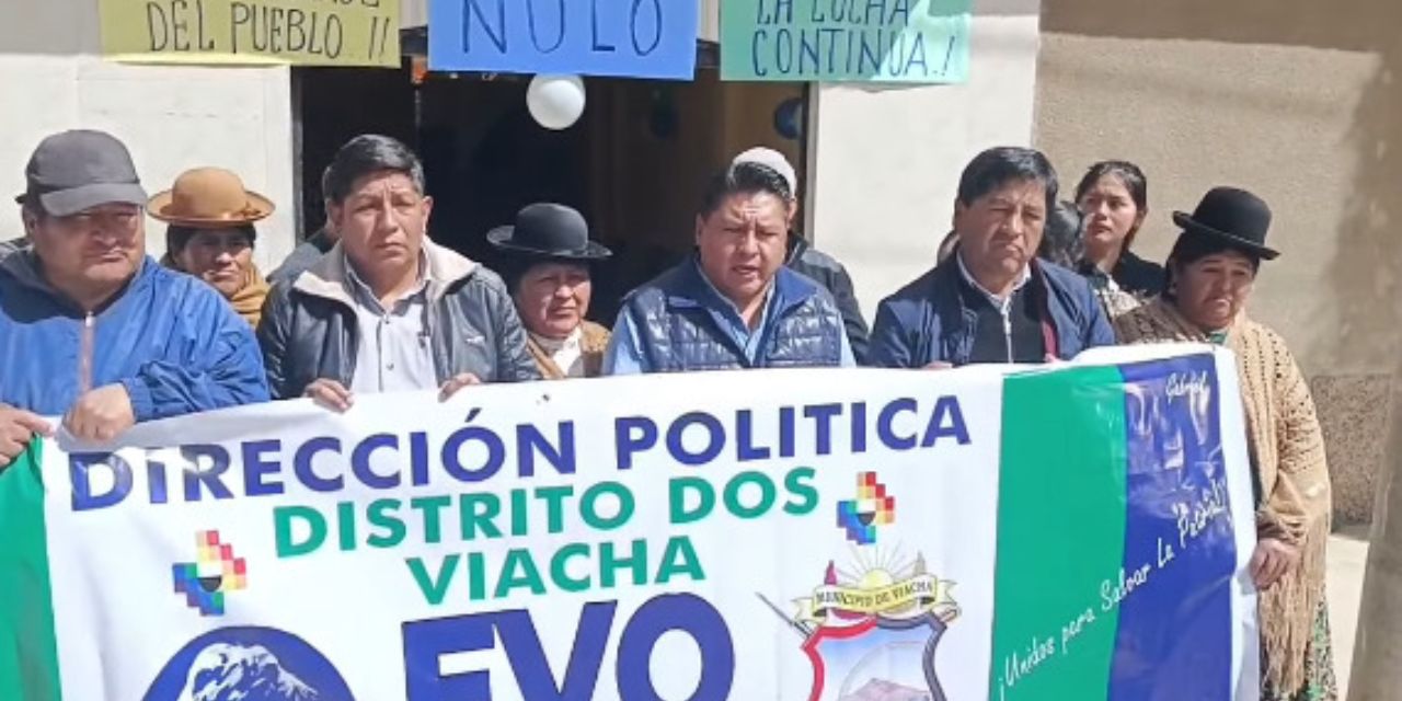 Personas afines a Evo Morales en campaña por el voto nulo.