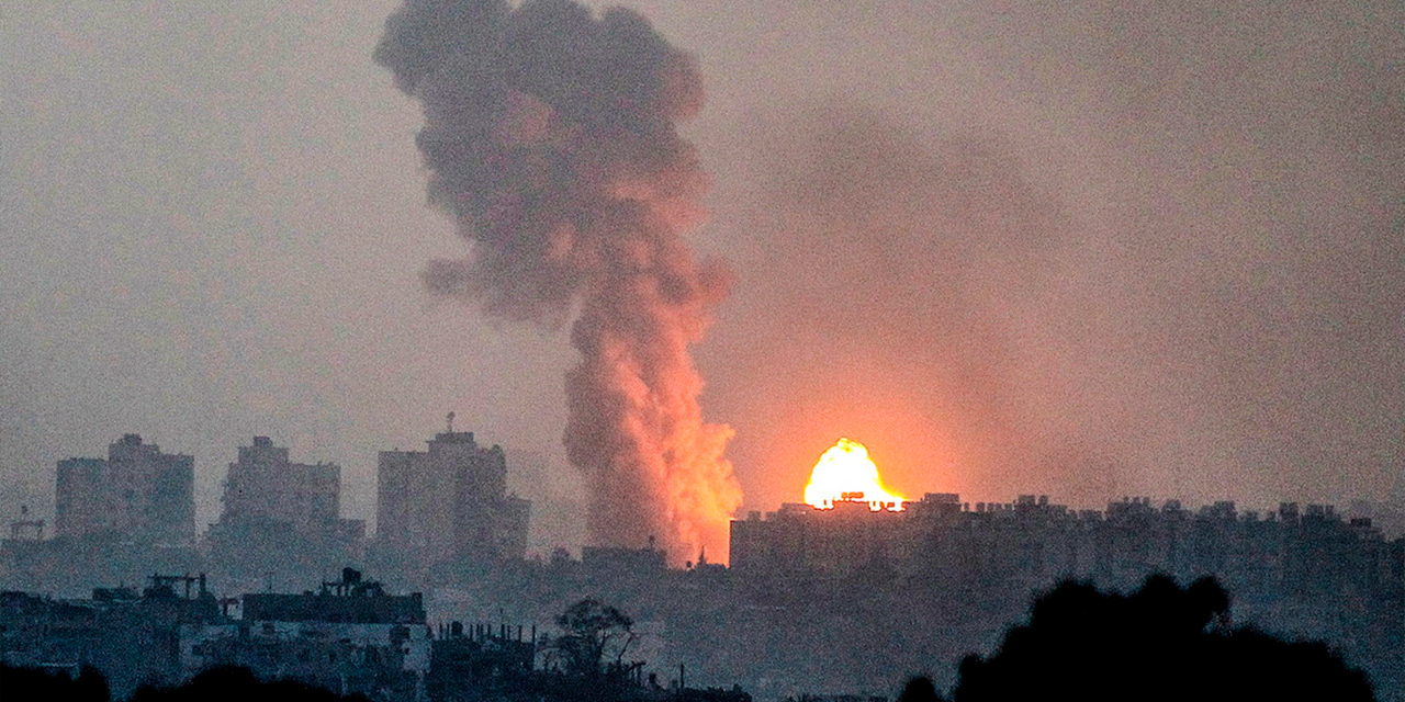 Las explosiones en la Franja de Gaza. Foto: RT