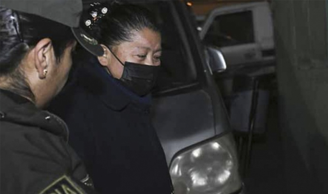 La jueza Gladys Bacarreza cuando fue aprehendida. (Foto: RRSS)