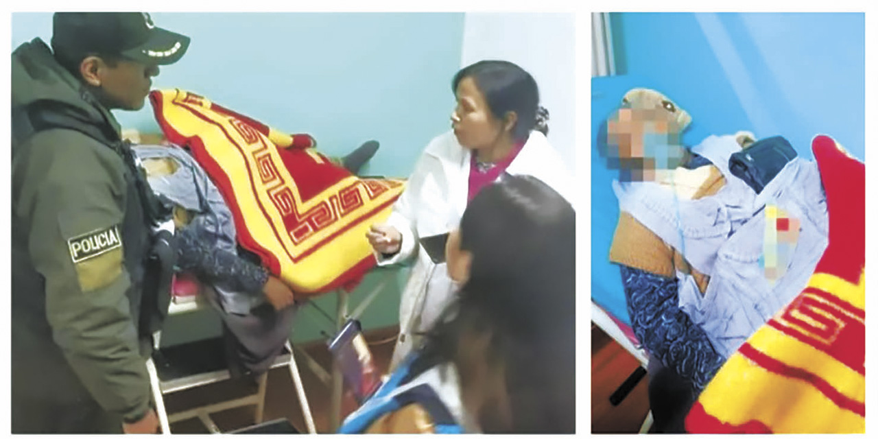 Adulta mayor dopada durante su recuperación en la Terminal de Buses de La Paz. | Foto: ABI