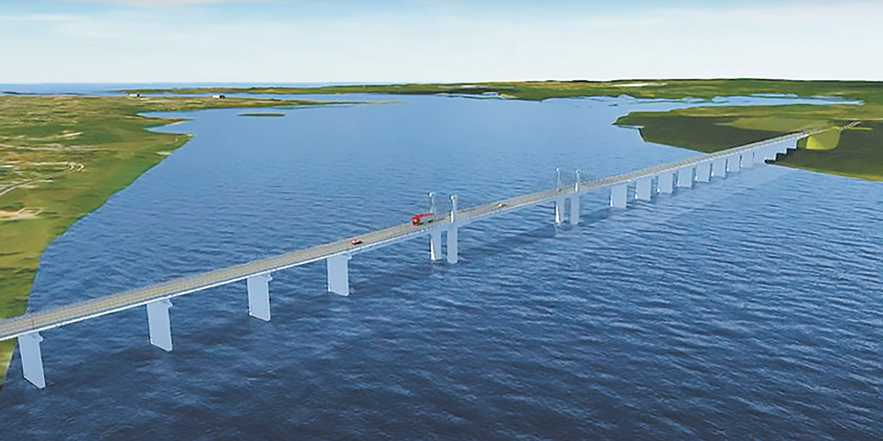 El proyecto de construcción del puente sobre el río Mamoré. Fuente: EBC.