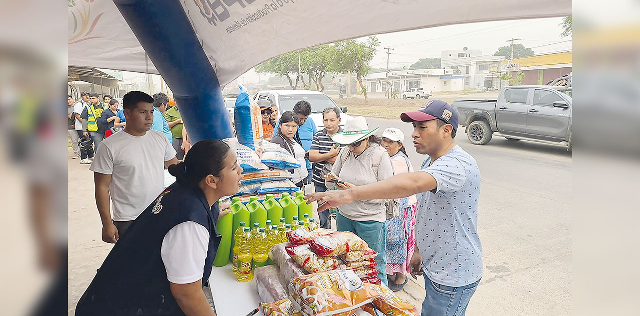 Se llevará a las familias los principales productos alimenticios. Foto: Emapa