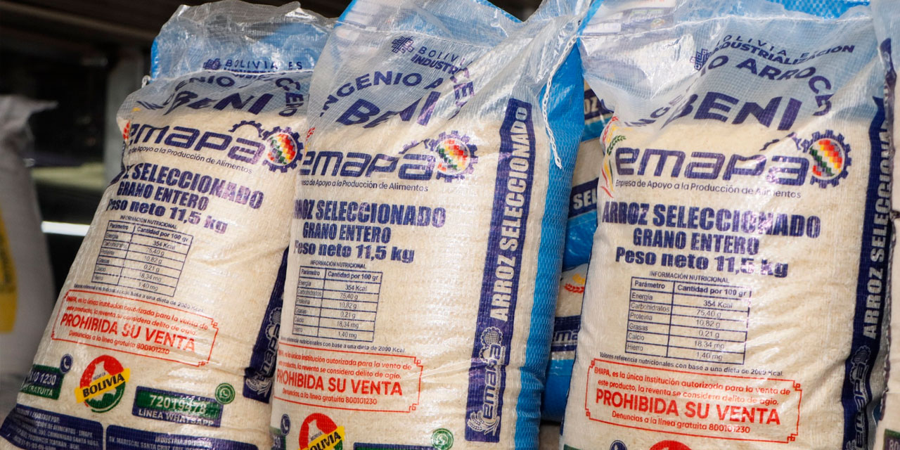 Emapa iniciará venta móvil de arroz en La Paz y El Alto para abastecer directamente a los consumidores
