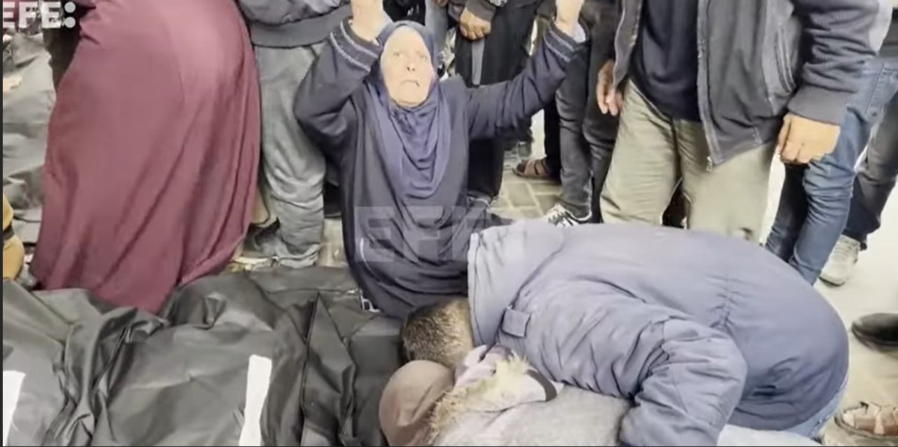 Muertos en Gaza. Captura de pantalla