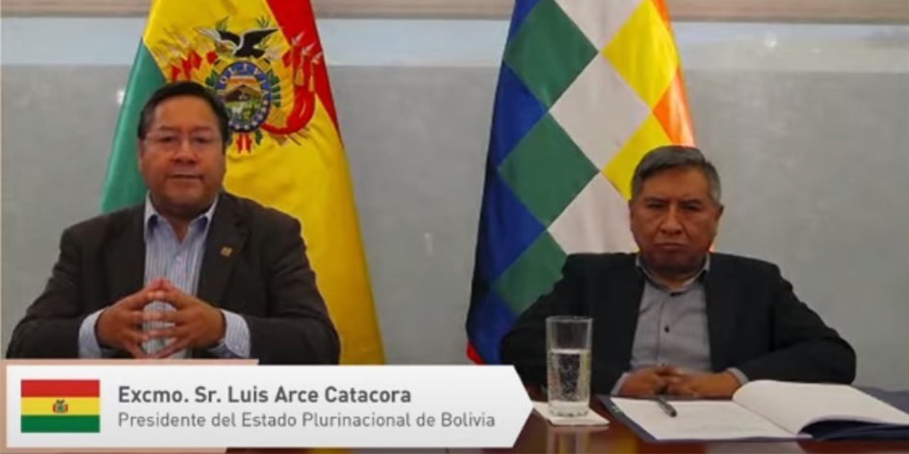 El año pasado, el presidente Luis Arce participó en la Cumbre de forma virtual. (Foto: Archivo)