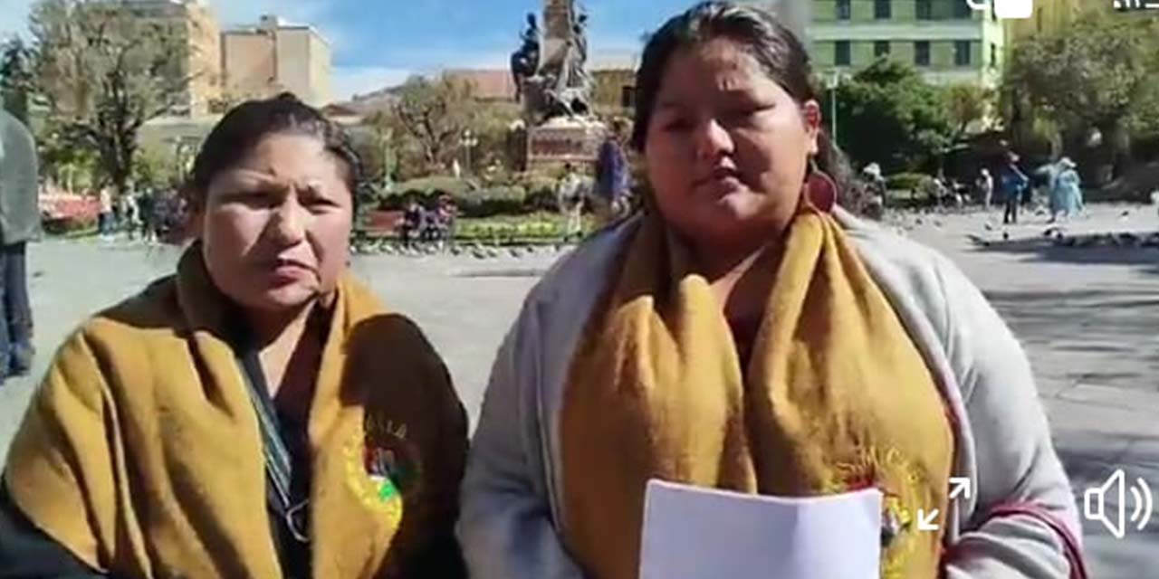 Mujeres interculturales en conferencia.