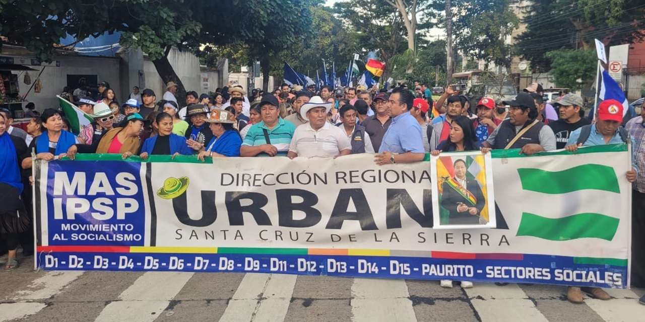 La masiva marcha en defensa de la democracia en Santa Cruz. Fotos: RRSS